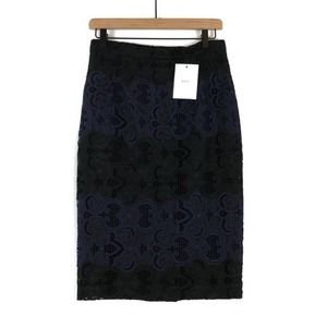 A.L.C. Women's Blue Indian Lace Striped Skirt Size 6 NWT